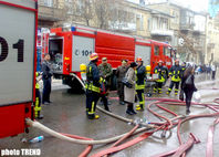 Bakıda mağazada partlayış oldu