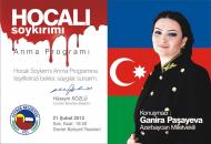 Qənirə Paşayeva Adanada Xocalını yad edəcək