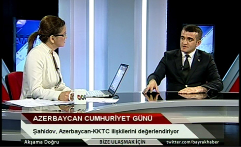 Əhməd Şahidov Şimali Kiprin dövlət televiziyasında çıxış etdi – FOTO – VİDEO