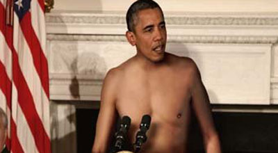 Obamanı soyundurdular - FOTO