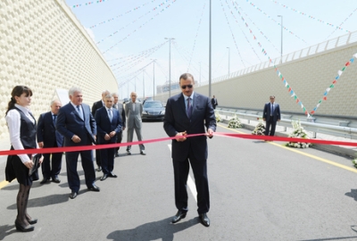 Prezident İlham Əliyev yeni yolun açılışında iştirak etdi -FOTOLAR