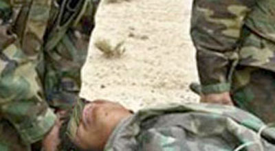 Əsgərimiz qayadan yıxıldı