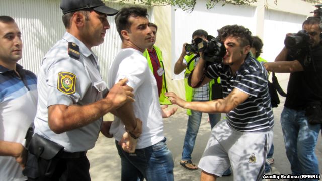 Bakıda Rusiya səfirliyi qarşısında aksiya