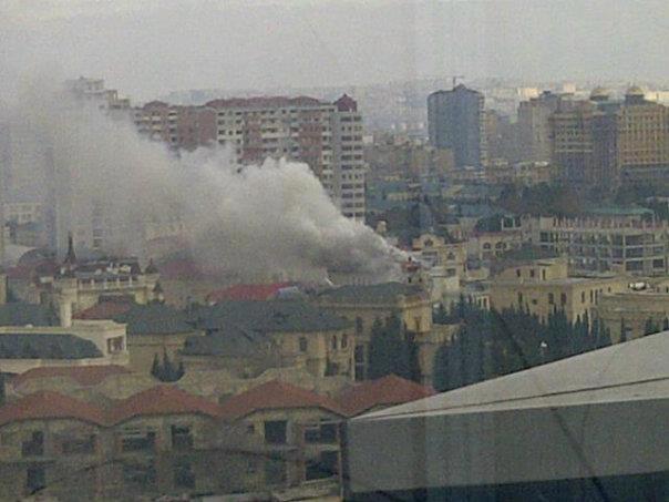 SON DƏQİQƏ! Bakıda yanğın başladı - FOTO