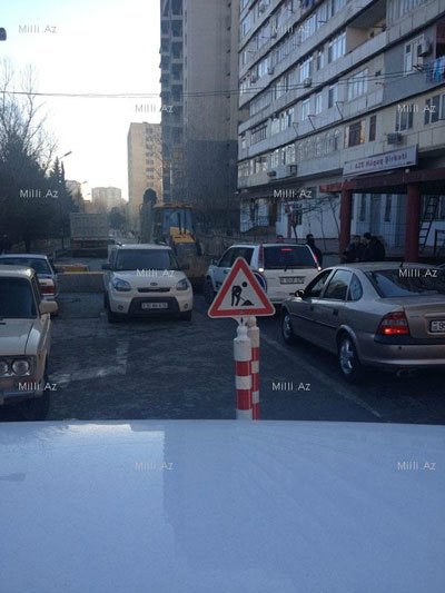 Bakıda daha bir küçə bağlandı - FOTOLAR
