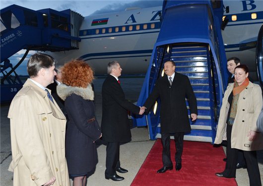 Prezident İlham Əliyevin Xorvatiyaya səfəri başlayıb - FOTOLAR