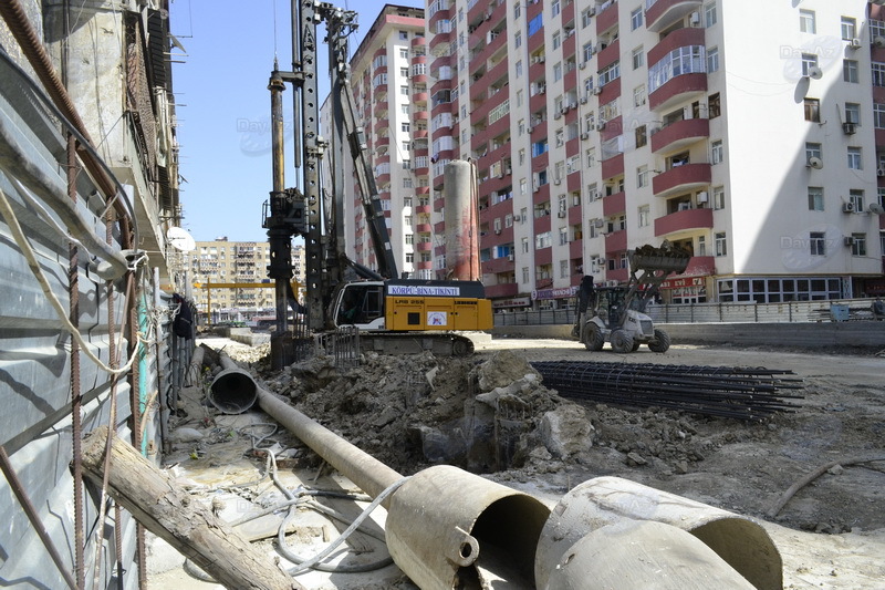 Bakıda yeni metro stansiyası tikilir - FOTOLAR 