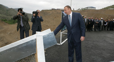 Prezident İlham Əliyev təməlqoyma mərasimində iştirak etdi