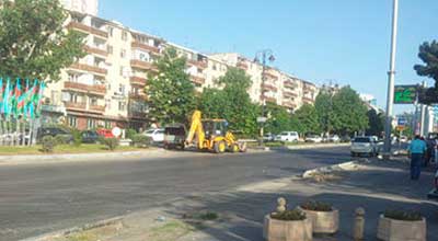 Tbilisi prospekti bağlandı - FOTO 