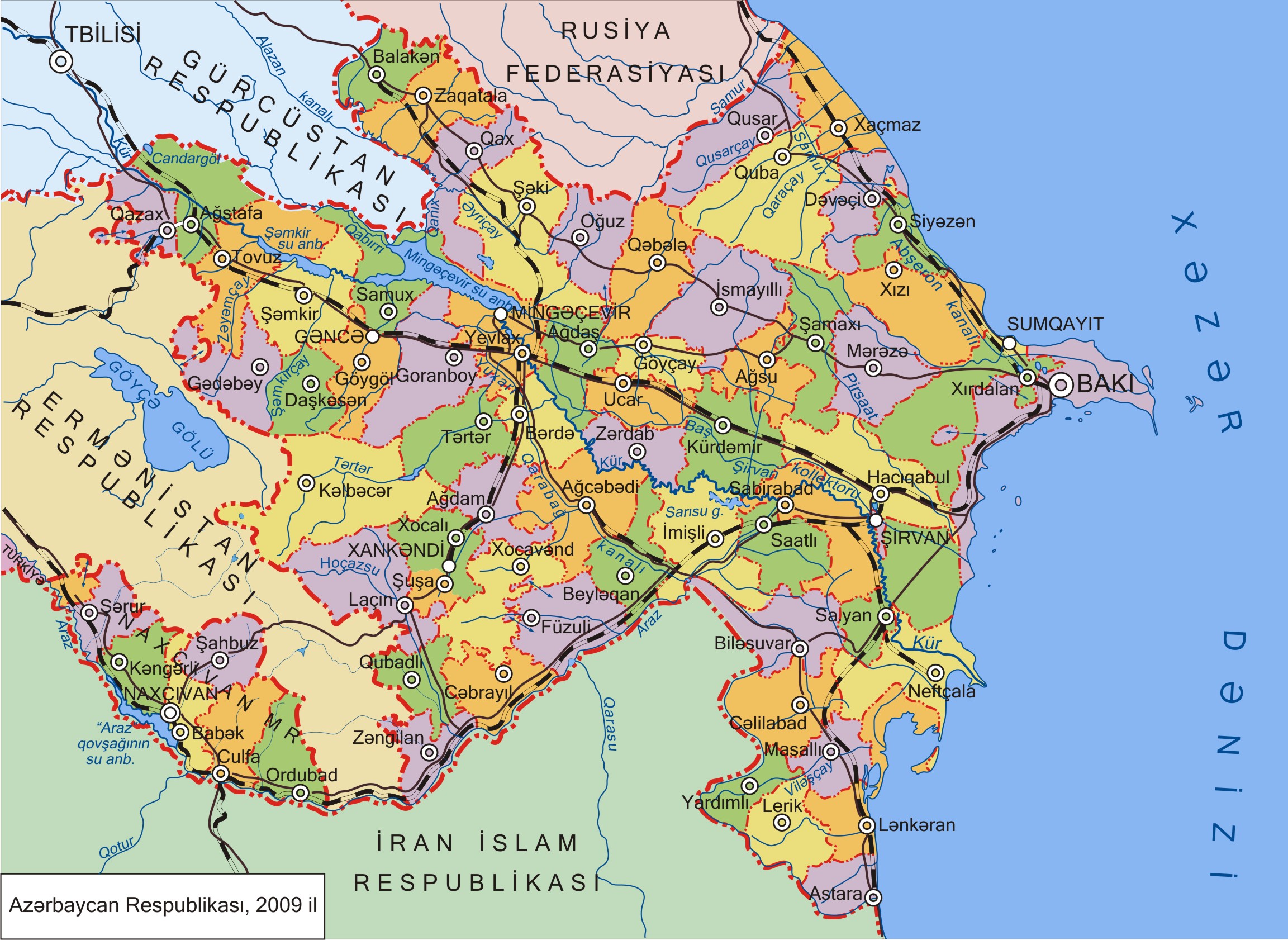 Azərbaycanın hansı əraziləri Avropaya aiddir? - SİYAHI