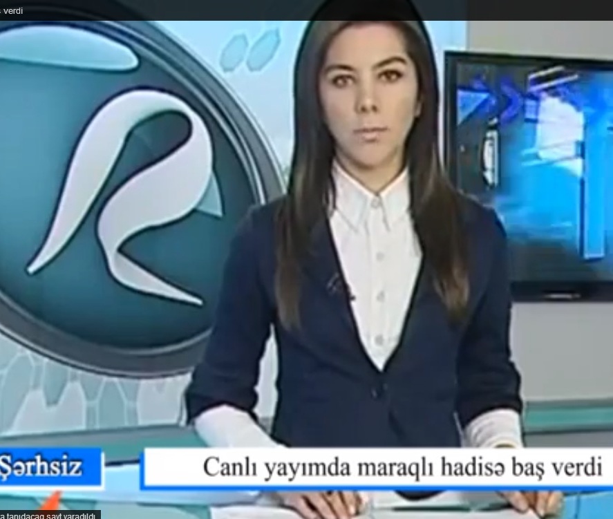 Azərbaycanda xəbər aparıcısı canlı yayımda çətin vəziyyətə düşdü -  VİDEO