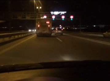 Bakıda sərnişin avtobusundan ölüm saçan sürət -  VIDEO