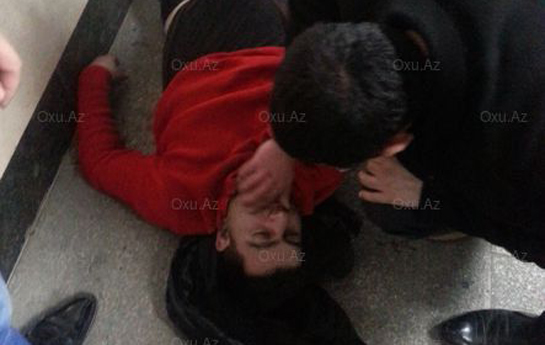Bakı metrosunda gənc oğlan ölümdən döndü -  FOTOLAR 