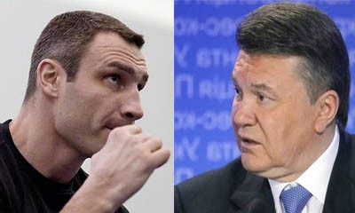 Vitali Kliçko prezident Viktor Yanukoviçlə görüşür