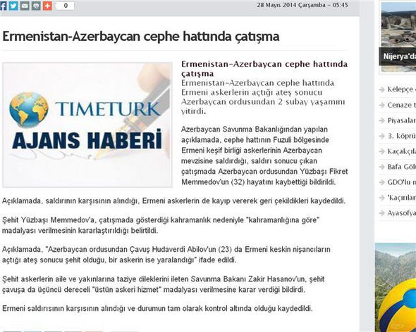 Türkiyə mətbuatı şəhidlərimizdən yazdı -  FOTO
