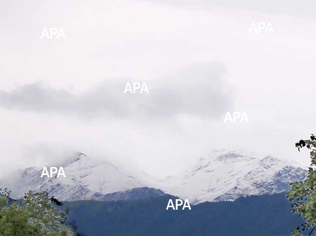 Zaqatalaya qar yağdı - FOTO