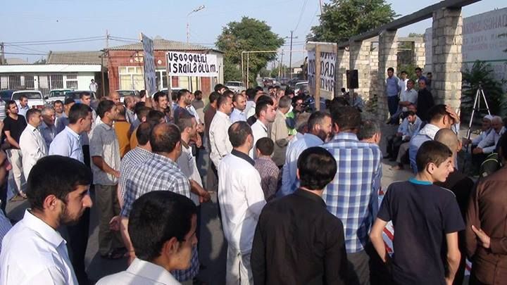 Nardaranda etiraz aksiyası keçirildi - FOTOLAR