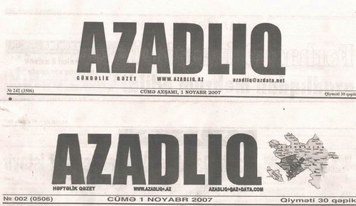 “Azadlıq” qəzeti fəaliyyətini dayandırdı