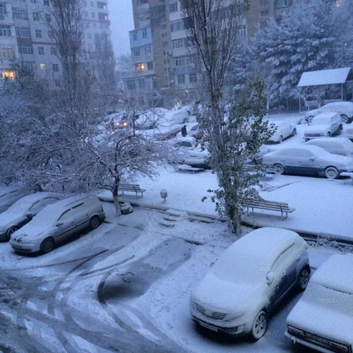 Azərbaycanda qar yağdı