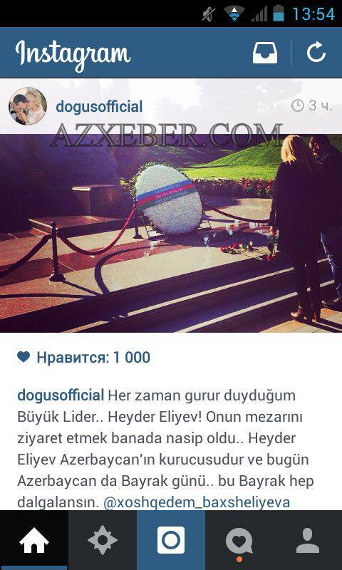 Xoşqədəm və Doğuş Heydər Əliyevin məzarını ziyarət etdi - FOTOLAR
