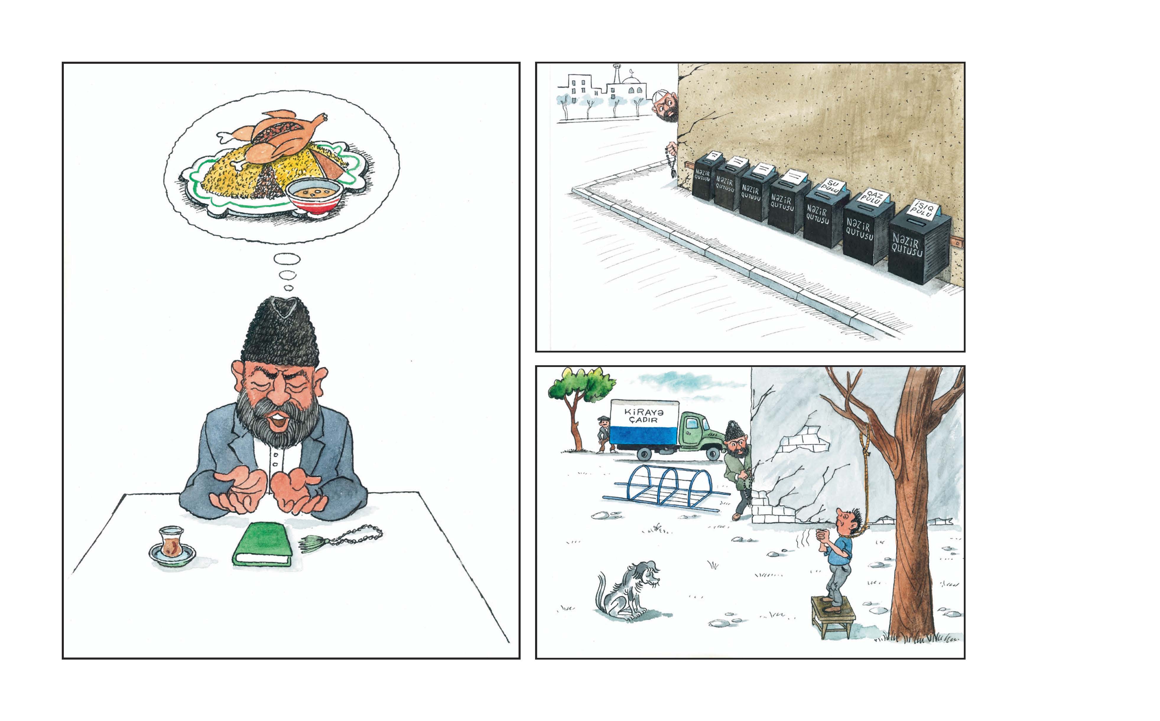 Bəhram Bağırzadənin çəkdiyi bu karikaturalar haqqında hələ çox danışılacaq -  FOTOLAR 