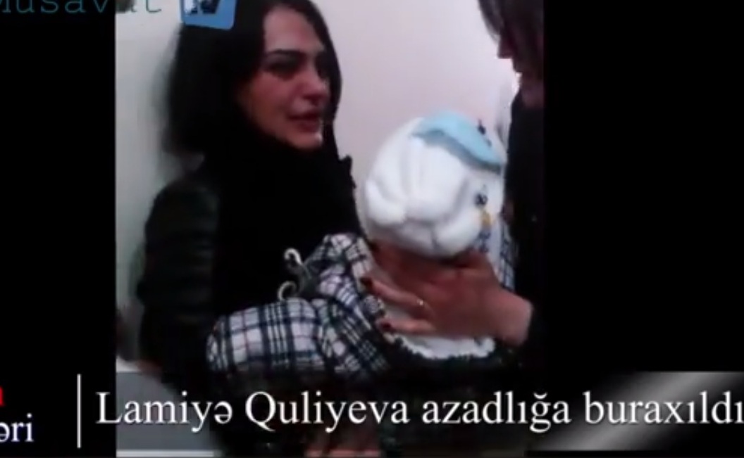 Lamiyənin azadlığa buraxılması anları - VİDEO