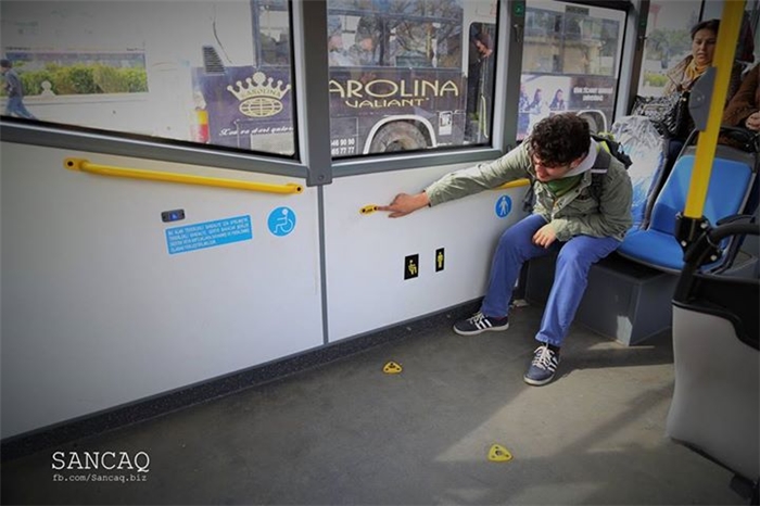 Yeni avtobusları laqunda ilə kəsdilər - FOTO