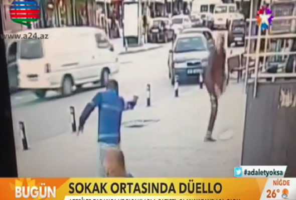Azərbaycanlılar İstanbulda duelə çıxdı – VİDEO