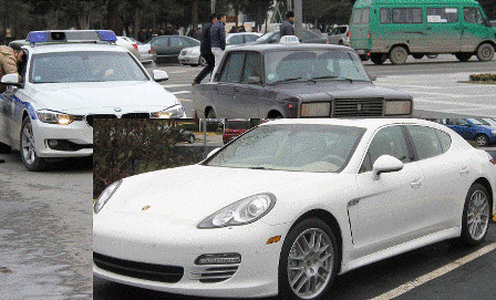 Avtoş “Porsche”ylə Bakını qarışdırdı - Polislər xəsarət aldı