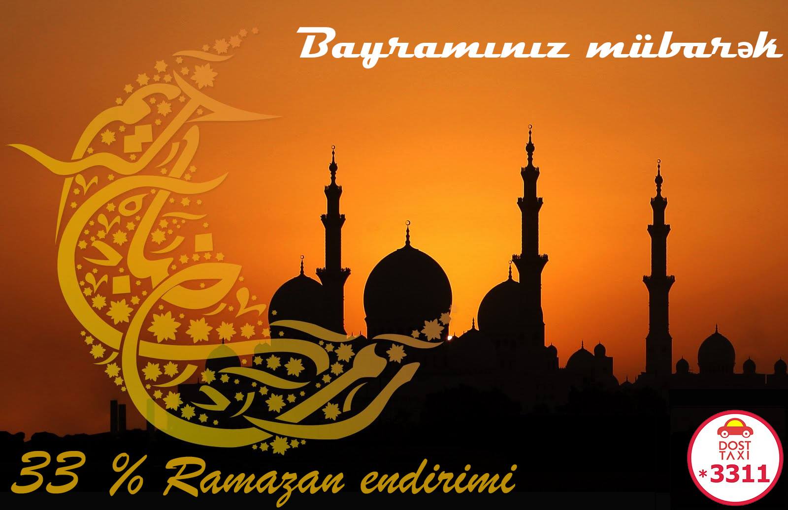 DOST TAXI–dən möhtəşəm Ramazan Endirimi!