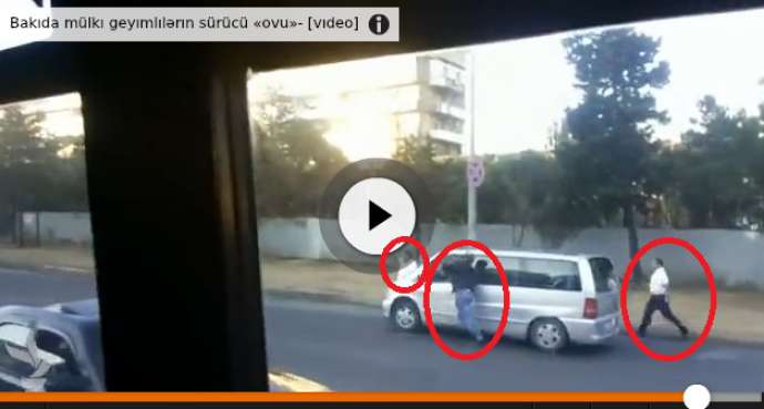 Bakıda sürücü «ovu» - VİDEO