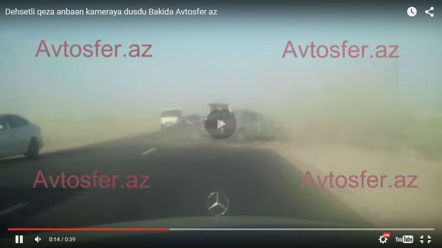 Bakıdakı dəhşətli yol qəzasının videosu yayıldı - VİDEO