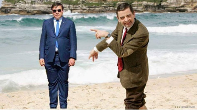 Saakaşvili internetdə gülüş hədəfi oldu – FOTOLAR