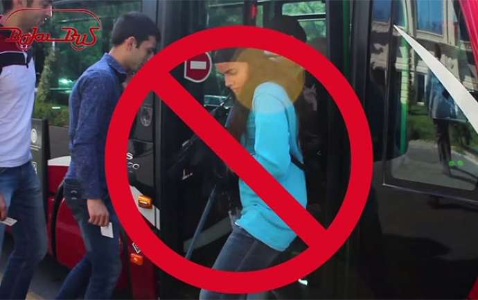 Bu avtobuslarda ön qapıdan düşmək olmaz -  VİDEO 