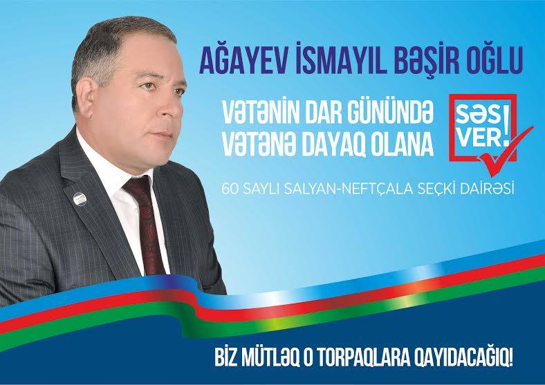 “Səsinizə sahib çıxmaq Prezidentə dəstəkdir, səsinizin oğurlanmasına imkan verməyin” – İsmayıl Ağayev