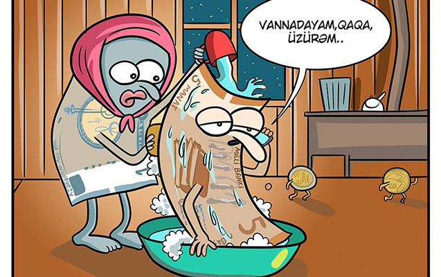 Manatın devalvasiyası sosial şəbəkələrdə … -  FOTOLAR 