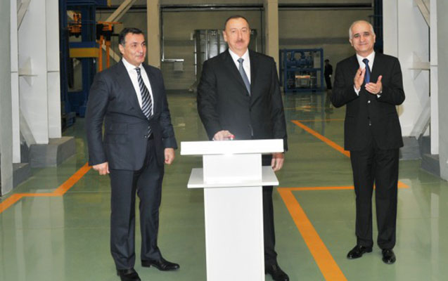 İlham Əliyev zavod açılışında