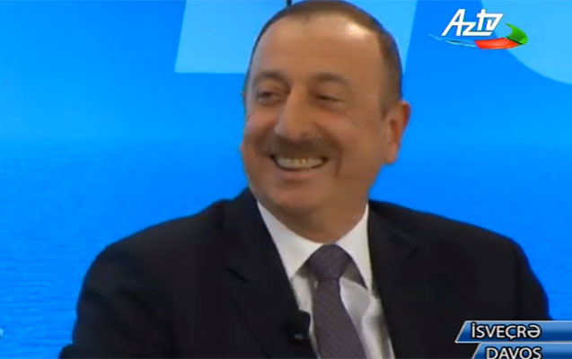 İlham Əliyevin Davos zarafatı -  VİDEO