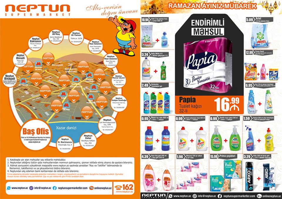 Neptun Supermarketler Şəbəkəsindən Ramazan sevinci - Möhtəşəm endirim +FOTOLAR