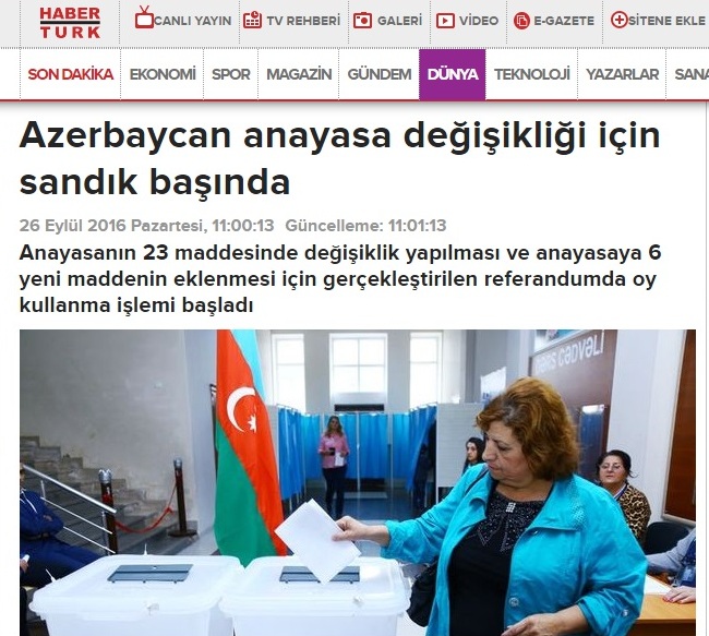 Türkiyə mediası referendumdan yazır: Qanun pozuntuları aşkarlanmadan keçirilir