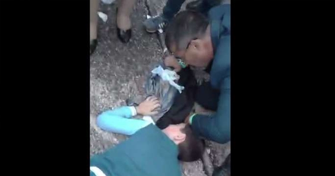 Bakıda şagird özünü məktəbin ikinci mərtəbəsindən atdı - VİDEO