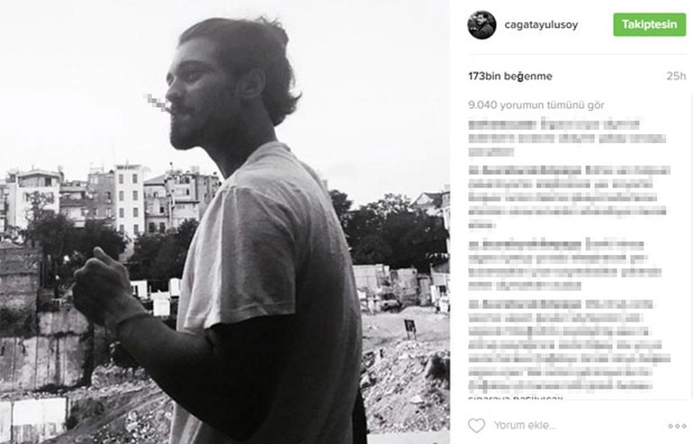 Çağatay Ulusoy paylaşdığı fotoya görə məhkəməyə verildi