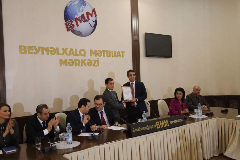 AZXEBER.COM-un baş redaktoru "Gənclərin dostu" milli mükafatına layiq görüldü