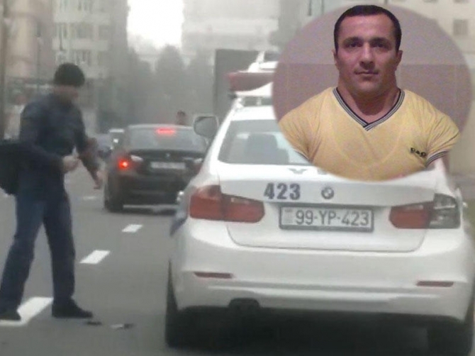 Bakıda avtomobili çəkiclə əzilən yol polisi işdən çıxarıldı