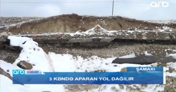 Şamaxıda təhlükə: 3 kəndlə əlaqə kəsilə bilər