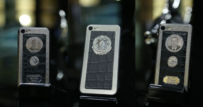 Üzərində Heydər Əliyevin və İlham Əliyevin rəsmi olan “iPhone”lar - 6200 AZN