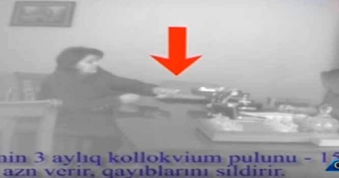 Rüşvət alan direktorun görüntüləri yayıldı - VİDEO