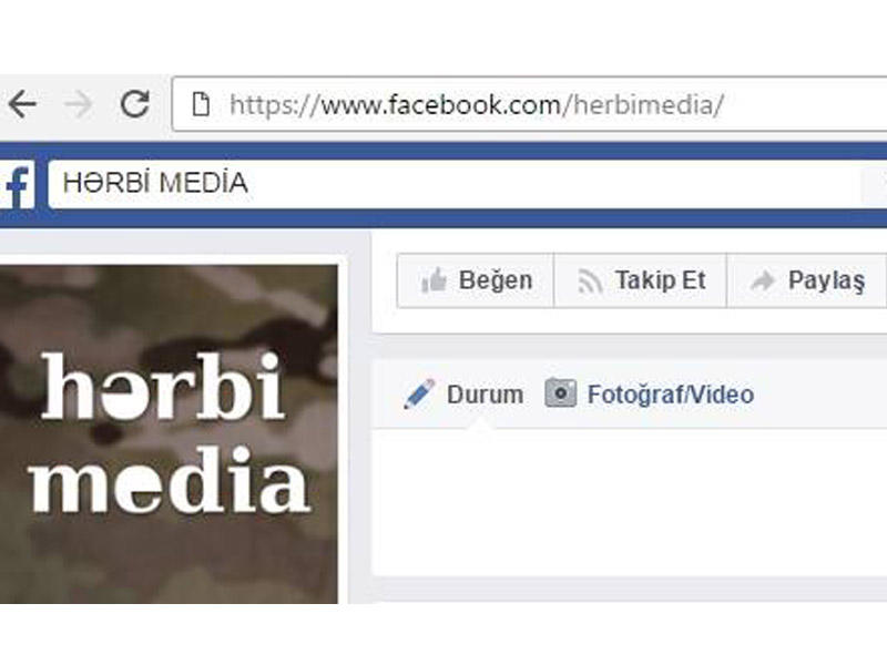 Ermənilər Facebook-da Azərbaycan dilində hərbi səhifə yaratdılar