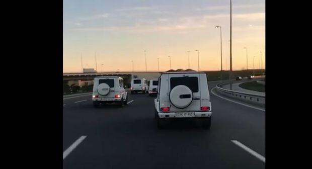 Bakıda “Gelandewagen”lərdən ibarət toy karvanı – VİDEO