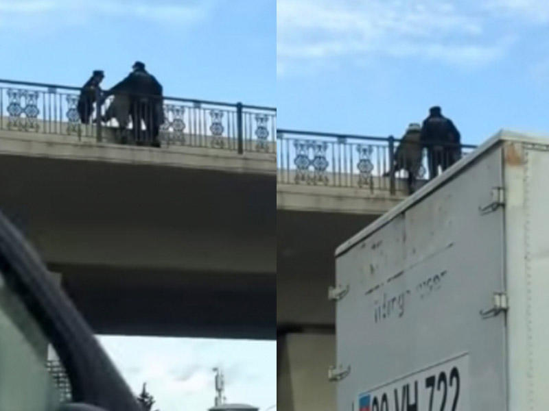 Bakıda polislər iki qadını intihardan belə xilas etdi - VİDEO